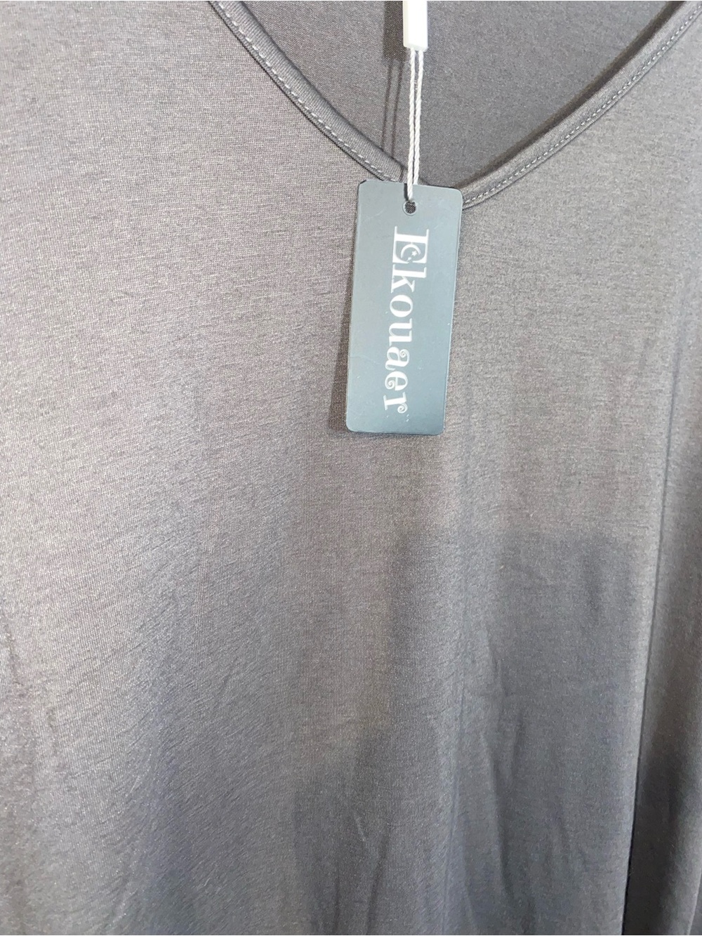 Ekouaer size Large dress/ lounge, charcoal grey with pockets - Picture 3 of 4